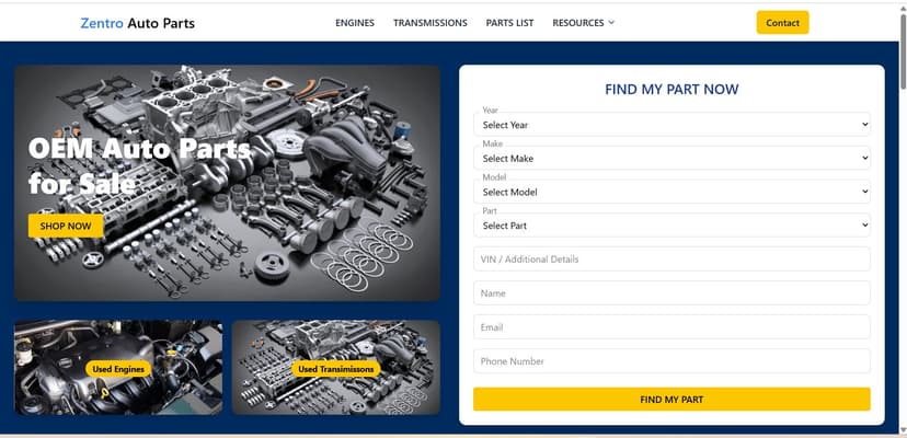 Mechanical Auto Parts Platform