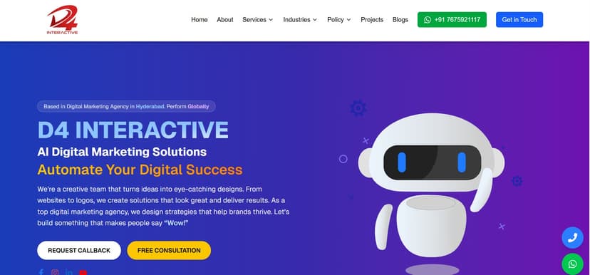 D4 Interactive – Digital Marketing Website