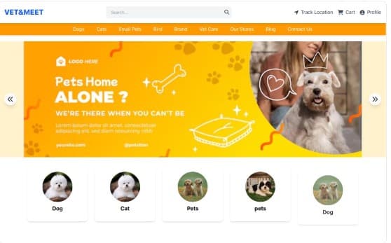 Pet Shop Ecommerce Website
