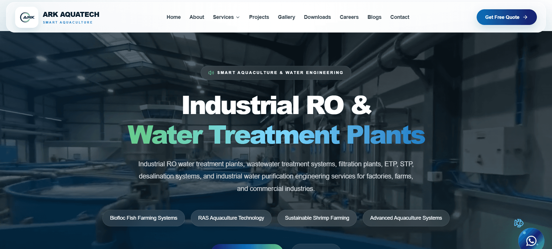 SEO & Website Development for an Aquatech Company
